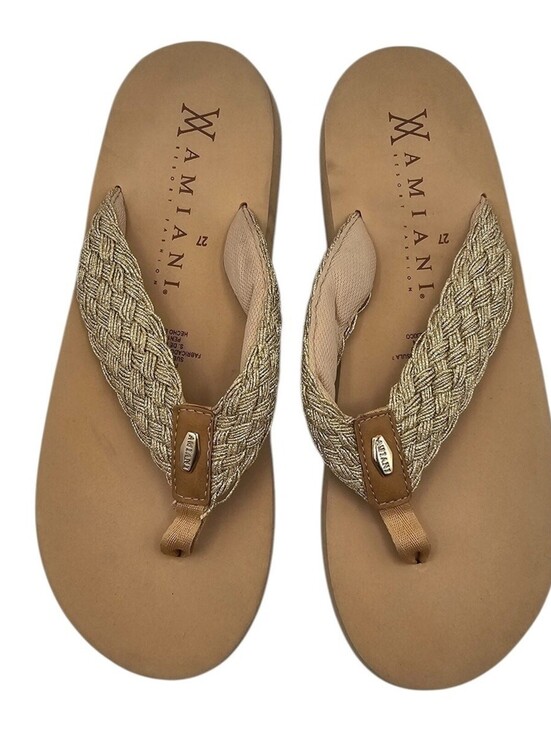 Amiani Shoes - Amiani Resort Wear Womens Sz 27 (US 10.5) Slip On Flip Flop Sandals Beige